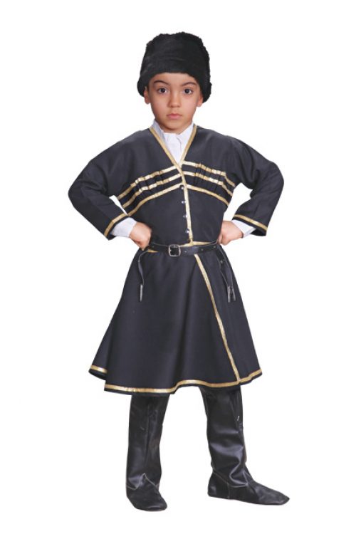KAFKAS YÖRESİ SİYAH ERKEK ÇOCUK KOSTÜMÜ